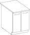 Lage kast met 2 draaideuren - Sonoma eiken decor - B 60 x D 51,6 x H 85 cm - LASSEN