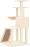 vidaXL - Kattenmeubel - met - sisal - krabpalen - 94 - cm - lichtgrijs
