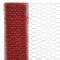 vidaXL Draadgaas hexagonaal 25x1.2 m staal met PVC coating rood