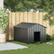 vidaXL - Hondenhok - met - dak - 113x153x101 - cm - gegalvaniseerd - staal