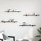 vidaXL - Wandschappen - 4 - st - 80x10x1,5 - cm - bewerkt - hout - bruin - eikenkleur