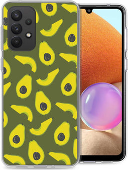 iMoshion Hoesje Geschikt voor Samsung Galaxy A33 Hoesje Siliconen - iMoshion Design hoesje - Meerkleurig / Avocados
