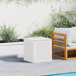 vidaXL - Tuinopbergbox - Wit - 55x53x57 - cm - PP