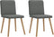 vidaXL - Eetkamerstoelen - 2 - st - stof - donkergrijs