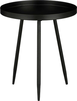 Mica Decorations Flores - Bijzettafel - H38 x Ø34 cm - Metaal - Zwart