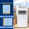 Serenelife Mobiele Air conditioner, Draagbare 3-in-1 Airconditioner met Ontvochtigerfunctie, Mobiele Airco met Ventilatorstand, Afstandsbediening, Compleet Raammontage Uitlaatkit,9K BTU+VERWARMING