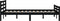 vidaXL - Bedframe - massief - hout - zwart - 120x190 - cm