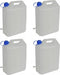 4x jerrycan voor water met kraantje - 10 liter - waterjerrycans / watertank - kunststof - camping