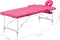 vidaXL - Massagetafel - inklapbaar - 2 - zones - aluminum - roze