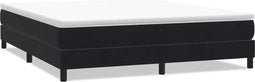 vidaXL - Boxspring - zonder - matras - fluweel - zwart - 180x210 - cm