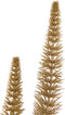 J-Line decoratie Tak Banksia 3 Delig - kunststof - goud - 12 stuks