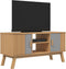 vidaXL - Tv-meubel - OLDEN - 114x43x57 - cm - grenenhout - grijs - en - bruin