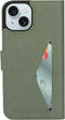 Mobiparts iPhone 15 - Classic Wallet Case - Ruimte voor pasjes - Groen