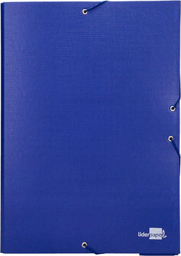 Liderpapel PY51, Project folder, Karton, PVC, Blauw, Portret, Elastische band, 250 mm
