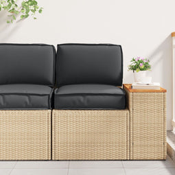 vidaXL - Ligbedkussen - voor - Zithoek - Zwart - 60x40x8 - cm - Oxford - Stof