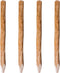 vidaXL - Schuttingpalen - met - punt - 4 - st - 90 - cm - hazelaarhout