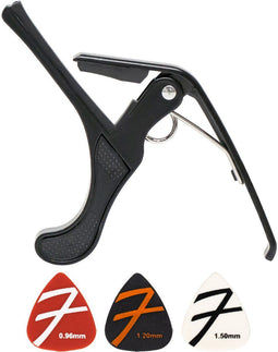 Finesse Universele Capo met Plectrums - Zwart