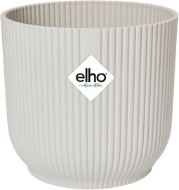 Elho Vibes Fold Rond 25 - Bloempot voor Binnen - 100% Gerecycled Plastic - Ø 25,0 x H 23,0 cm - Zijdewit