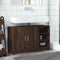 vidaXL - Wastafelkast - 90x29x55 - cm - bewerkt - hout - bruin - eikenkleurig