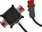Brennenstuhl Compacte rubberen stroomverdeler / rubberen verdeler (2m kabel, 2x CEE 400V/32A, bouwplaatsgebruik en permanent buitengebruik, Made in Germany)