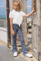 B. Nosy Y302-5150 - Meisjes Blouse - Broderie met pofmouwen - Maat 122/128