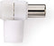IEC (Coax) Connector - Gehoekt - Male - Vernikkeld - 75 Ohm - Schroef - Diameter kabelinvoer: 7.0 mm - Metaal / Polyvinylchloride (PVC) - Wit - 2 Stuks - Polybag
