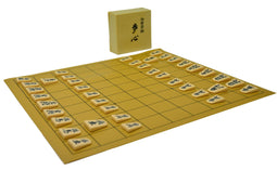 Shogi Set - Japans Schaak - Kunststof Stenen en Vinyl Speelmat 36x33 cm