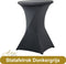 Statafelrok donkergrijs 80 cm - partytafel - tafelrok voor statafel - Statafelhoes - Bruiloft - Cocktailparty - Stretch Rok