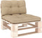 vidaXL Bankkussens pallet 2 st beige