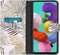 iMoshion Hoesje Geschikt voor Samsung Galaxy A51 Hoesje Met Pasjeshouder - iMoshion Design Softcase Bookcase - Wit / Meerkleurig / Goud / Zwart / Glamour Botanic