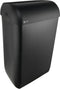 Afvalbak blacksatino open inworp 43 liter zwart