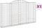 vidaXL - Schanskorven - 5 - st - gewelfd - 300x30x160/180 - cm - ijzer