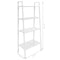 vidaXL - Ladder - boekenkast - 4 - schappen - metaal - wit