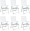 vidaXL - Stoelkussens - 6 - st - bladpatroon - 50x50x3 - cm - stof