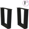 vidaXL - Eettafelpoten - 2 - st - V-vormig - 40x(30-31,3) - cm - staal - zwart