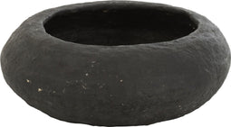 J-Line schaal Rond - papier mache - zwart