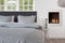 Dekbedovertrek satijn streep - silver grey - Dekbedovertrek 240x200/220cm - Lits Jumeaux - 100% katoen satijn