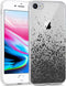 iMoshion Hoesje Geschikt voor iPhone SE (2022) / SE (2020) / 8 / 7 Hoesje Siliconen - iMoshion Design hoesje - Zwart / Transparant / Splatter Black