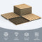 Coast Terrastegels Acaciahout 30,5 x 30,5 x 2,5 cm - Houten tegels - Antislip - Bruin (10 stuks)