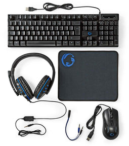 Nedis GCK51110 - Gaming Combo Kit - 5-in-1 met LED-verlichting - Qwertz DE (1 set)