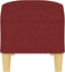 vidaXL - Bankje - 100x35x41 - cm - stof - wijnrood