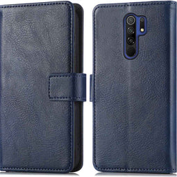 iMoshion Hoesje Geschikt voor Xiaomi Redmi 9 Hoesje Met Pasjeshouder - iMoshion Luxe Bookcase - Donkerblauw