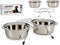 Mascow Double - Voer- & Drinkbak - RVS 2,6 L 24,5 x 11 x 52,5 cm - Zilver (2 x 2600 ml)