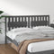 vidaXL - Hoofdbord - 185,5x4x100 - cm - massief - grenenhout - grijs