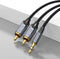 Vention 3.5mm Aux Jack naar 2 RCA Tulp Audio Kabel - Gevlochten draad - 1 m - Zwart
