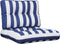 vidaXL - Palletkussens - 2 - st - stof - gestreept - wit - en - blauw