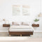 vidaXL - Bedframe - zonder - matras - 140x190 - cm - spaanplaat - bruin - eikenkleurig