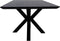 Rechthoekige eettafel Zurich- 220x100x75,8 - Zwart - Acaciahout/metaal