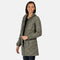 Regatta Celinda - Waterdichte geïsoleerde Parka jas met capuchon - Marineblauw mosterdgeel geruit