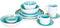 Cosy&Trendy Laguna Schaal - 19 cmx 17,5 cm - Blauw - Set-6